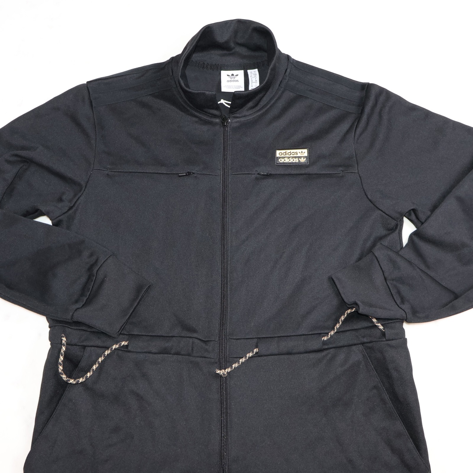 Adidas Originals R.Y.V. Woman's Black Romper Boiler Convertible Jumpsuit Small